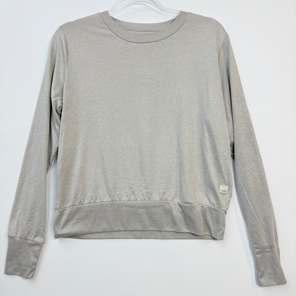 Vuori Daydream Crew Women M Heather Gray Excellent VW133 Long Sleeve Top - Picture 2 of 8
